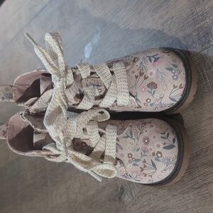 Floral kids boots